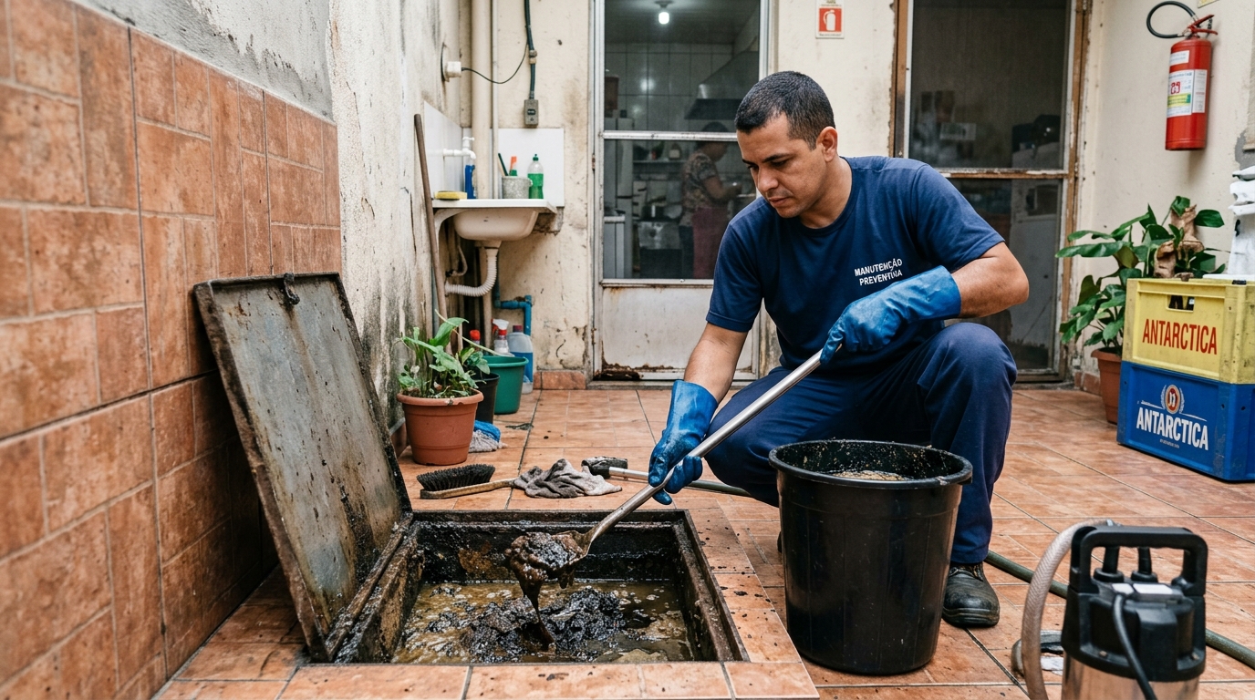Limpeza de Caixa de Gordura em Viamão-RS